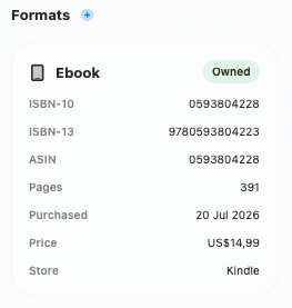 Detalles del formato electrónico de un libro